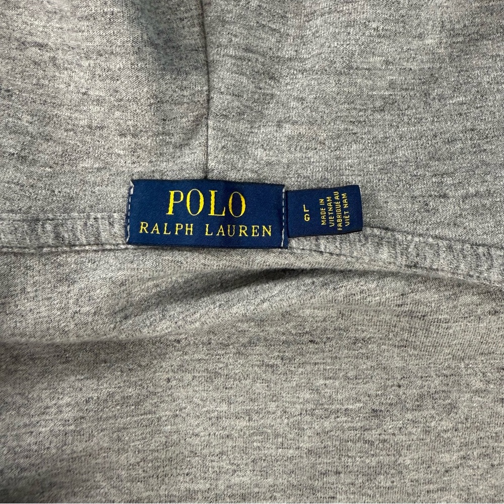 Polo Ralph Lauren Double Knit Zip Up Hoodie Heather Grey Heavyweight Men Sz L - Picture 7 of 11